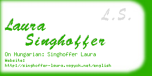 laura singhoffer business card